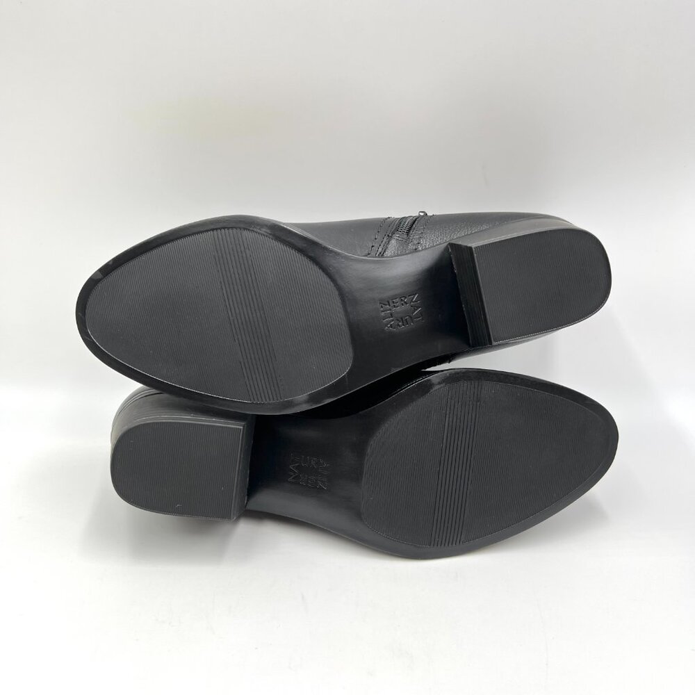 Naturalizer Womens Zarie Black Leather Low Cut Ankle Boots Booties Shooties - Picture 8 of 13